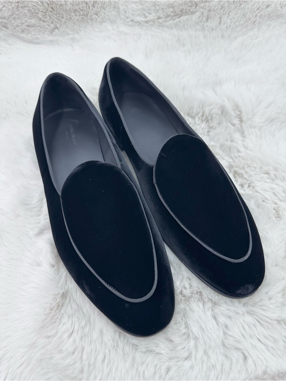 SuitSupply Black Velvet Tuxedo Loafers Slip On Shoes Men’s US 11 NWT